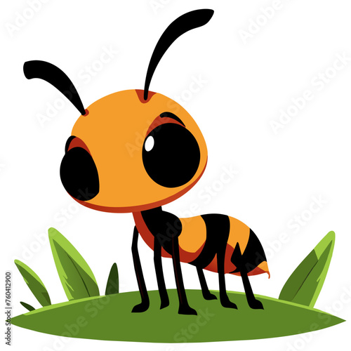 A cute ant scurries through the lush greenery of nature.