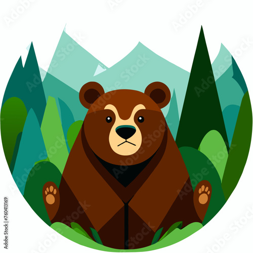 A cute bear roams the wilderness, its playful spirit evident in its every move.