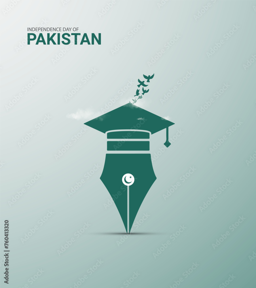 Independence day of Pakistan, Pakistan Independence day, creative design for banner, poster, vector illustration.
