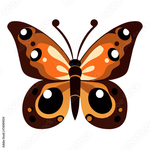 A cute butterfly flutters through a lush green meadow.