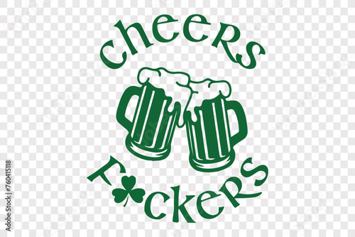 Cheers - St Patricks Day shamrock vector file | Any changes can be possible