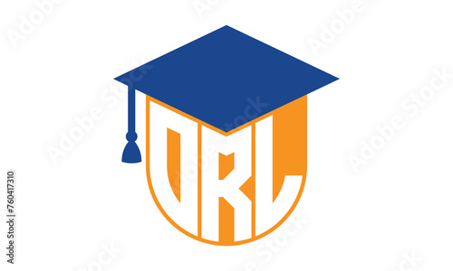 ORL initial letter academic logo design vector template. monogram, abstract, school, college, university, graduation, symbol, shield, model, institute, educational, coaching canter, tech, sign, badge