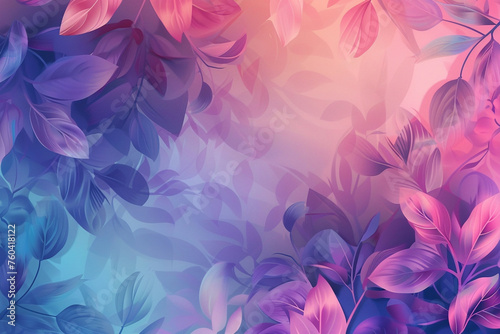 abstract gradient colors floral background