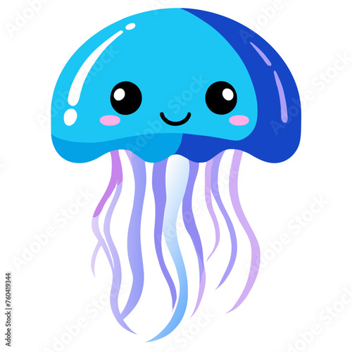 A delicate and graceful jellyfish floats through the water.