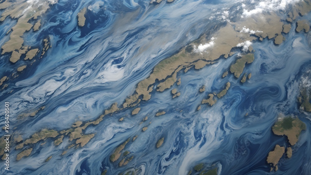 Fototapeta premium Blue marble background