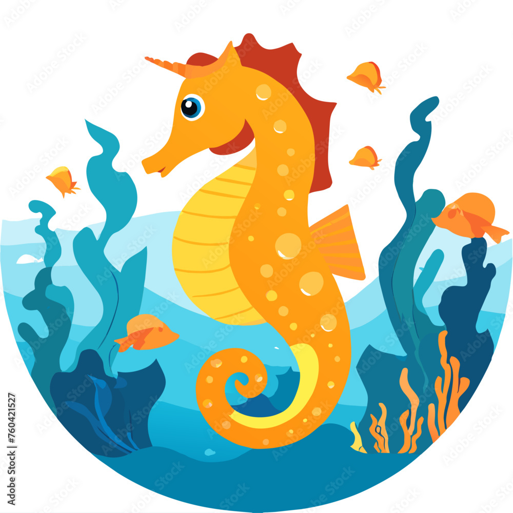 An adorable seahorse gracefully swims through the pristine waters, showcasing the wonders of marine life. An adorable seahorse gracefully swims through the pristine waters, showcasing the wonders of marine life.