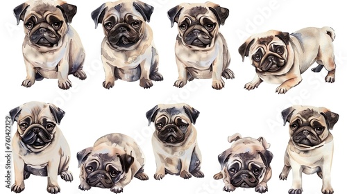 pug parade: a charming lineup of obedient pugs capturing hearts