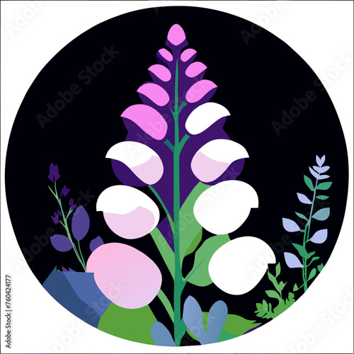 Foxglove, a beautiful and alluring wildflower, stands tall in its natural habitat, its delicate bell-shaped flowers adding a touch of enchantment to the surroundings.