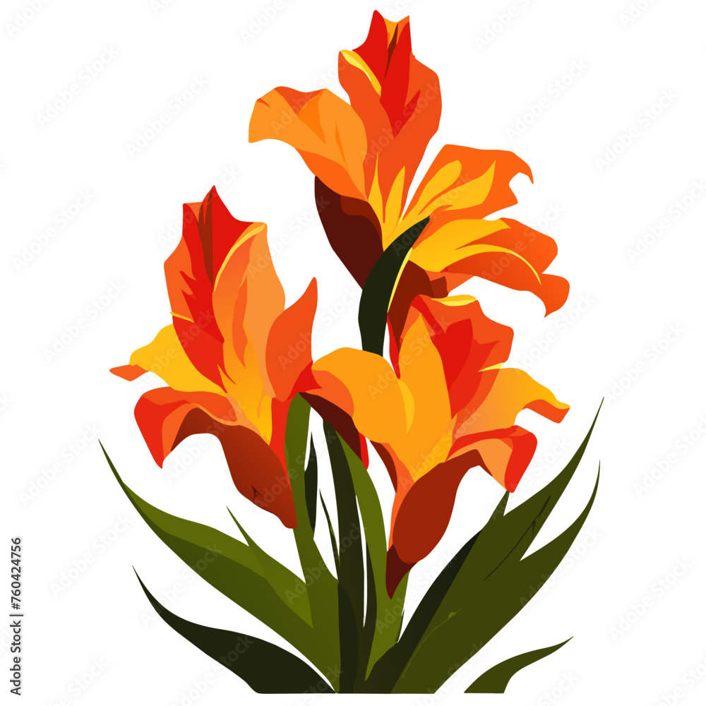 Gladiolus flourishes in nature, its vibrant colors and graceful spires adding beauty to any landscape. Gladiolus flourishes in nature, its vibrant colors and graceful spires adding beauty to any landscape.