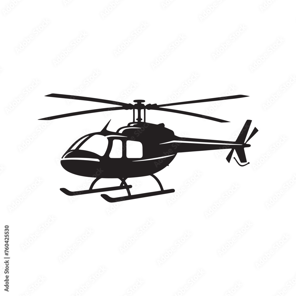 Sky Guardians: Helicopter Silhouette Vector for Airborne Missions and Emergency Response Designs. Helicopter Black Illustration. Sky Guardians: Helicopter Silhouette Vector for Airborne Missions and Emergency Response Designs. Helicopter Black Illustration.