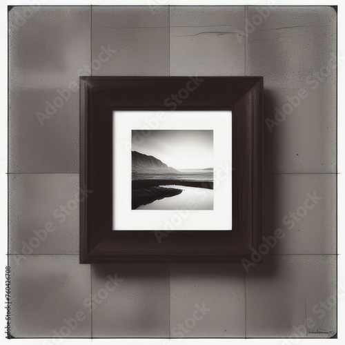 wall art mockup, frame mockup on a white wall , summer collection