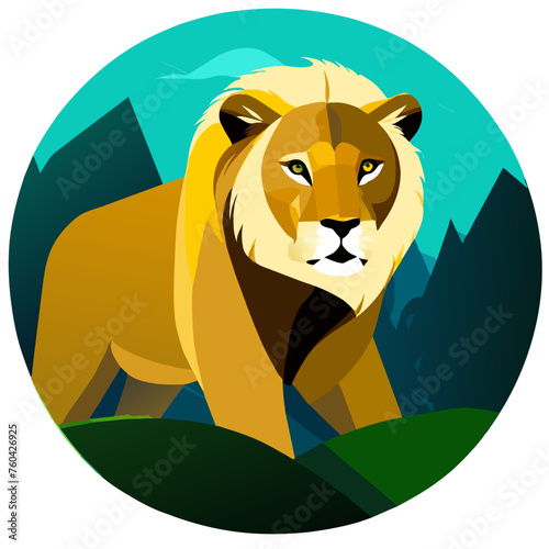 Leo, the majestic king of the jungle, lounges on a rocky outcrop, his piercing gaze surveying his domain.