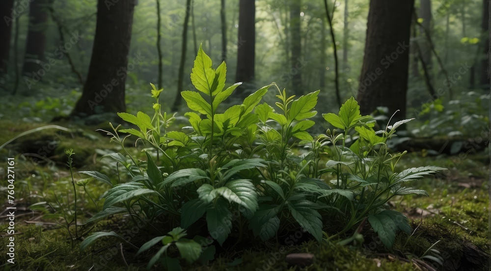 green herbs in the forest green herbs in the forest