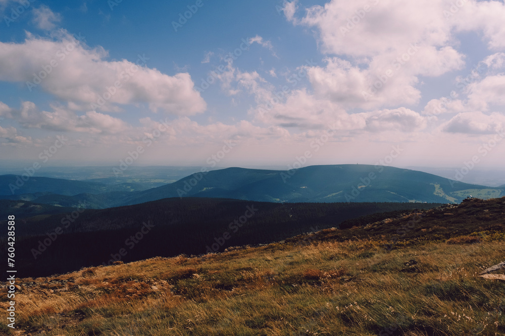 View from the highest peak of Karkonosze-Sniezka