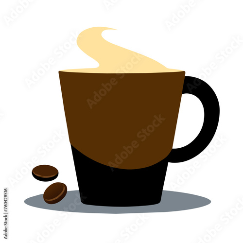 A steaming cup of coffee, perfect for a morning pick-me-up.