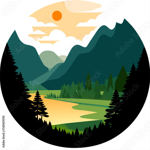 The magnificent natural vista captures the enchanting beauty of a tranquil forest, where towering trees stand as silent guardians, their branches reaching towards the heavens like ethereal arms.