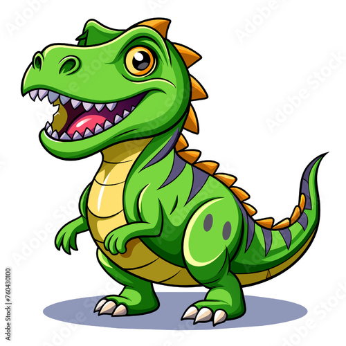 cute dinosaur cartoon isolated on a white background. vector illustration © wannasak