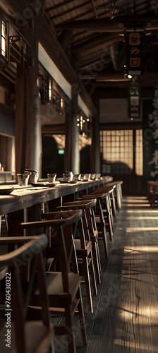 japanese restaurant bar, asian cuisine concept