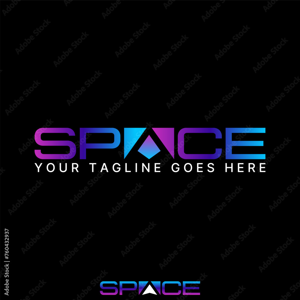 Fototapeta premium Logo design graphic concept creative premium vector stock abstract sign icon word letter text Space diamond. Related typography monogram technology