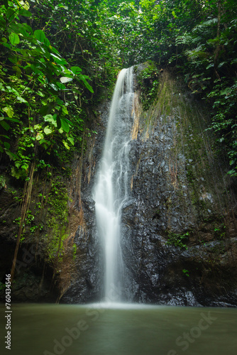 Fototapeta Naklejka Na Ścianę i Meble -  Long exposure of Batu Putu waterfall in lampung, indonesia