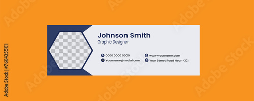 PrintElegant Corporate Minimal email signature Flat Mail template or email footer and personal Business Mobile Corporate EMAIL signature design
 photo