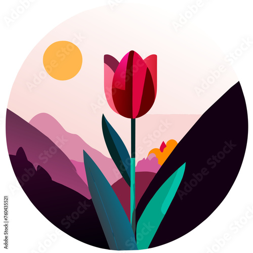Tulips bring vibrant splashes of color to nature's tapestry.