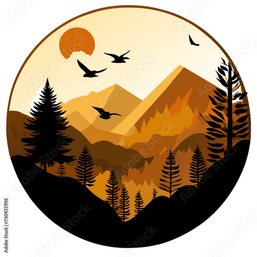 Nostalgic nature scenery with vintage aesthetic.
