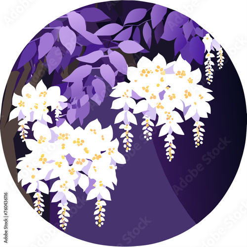 Wisteria's cascading blooms create a breathtaking natural tapestry.