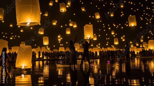 Floating lanterns Festival 