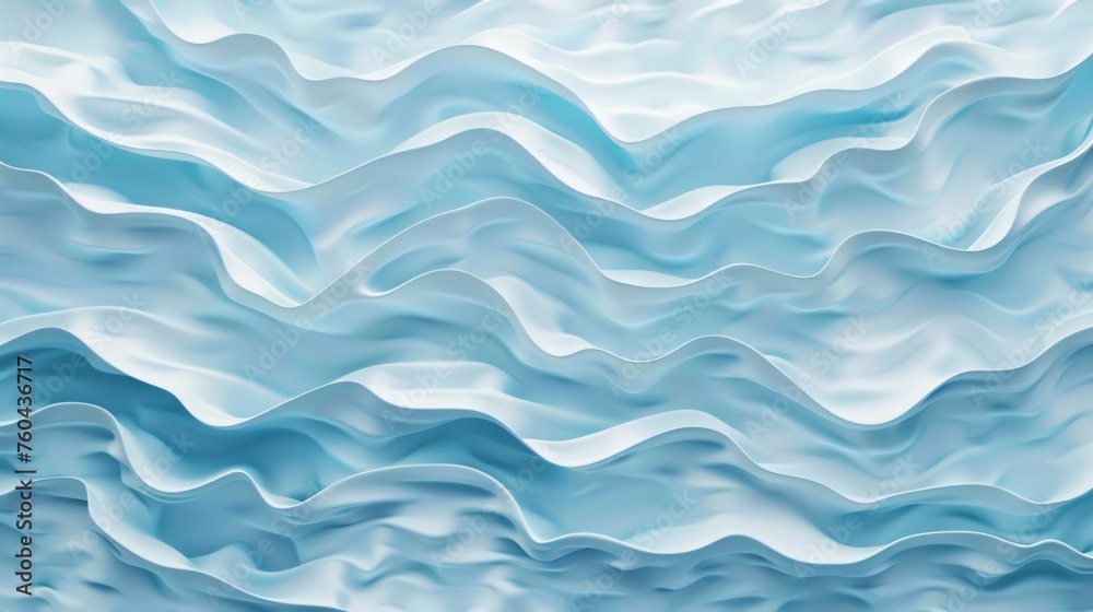 The Image is a Blue and White Wave With a White Background The Image is a Blue and White Wave With a White Background