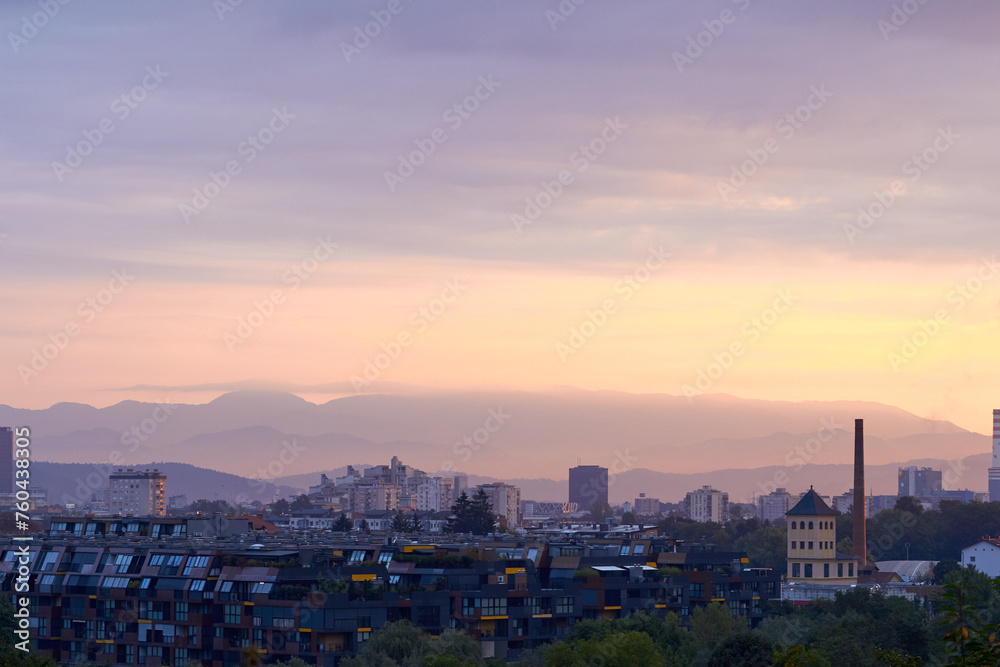 City of Ljubljana, capital of Slovenia, Europe.