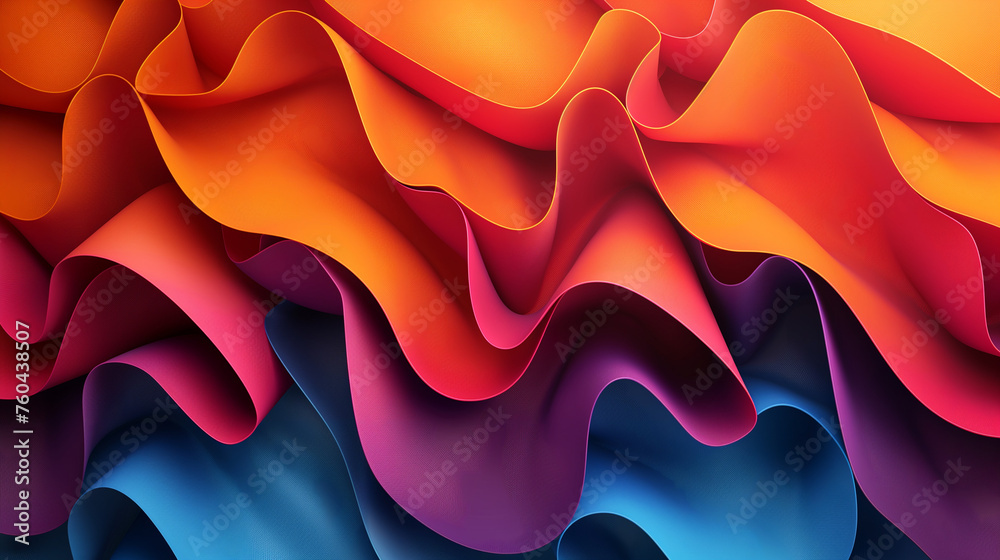 Fototapeta premium 3D illustration. Web modern backdrop. Colorful pattern. Abstract geometric shapes. Background.