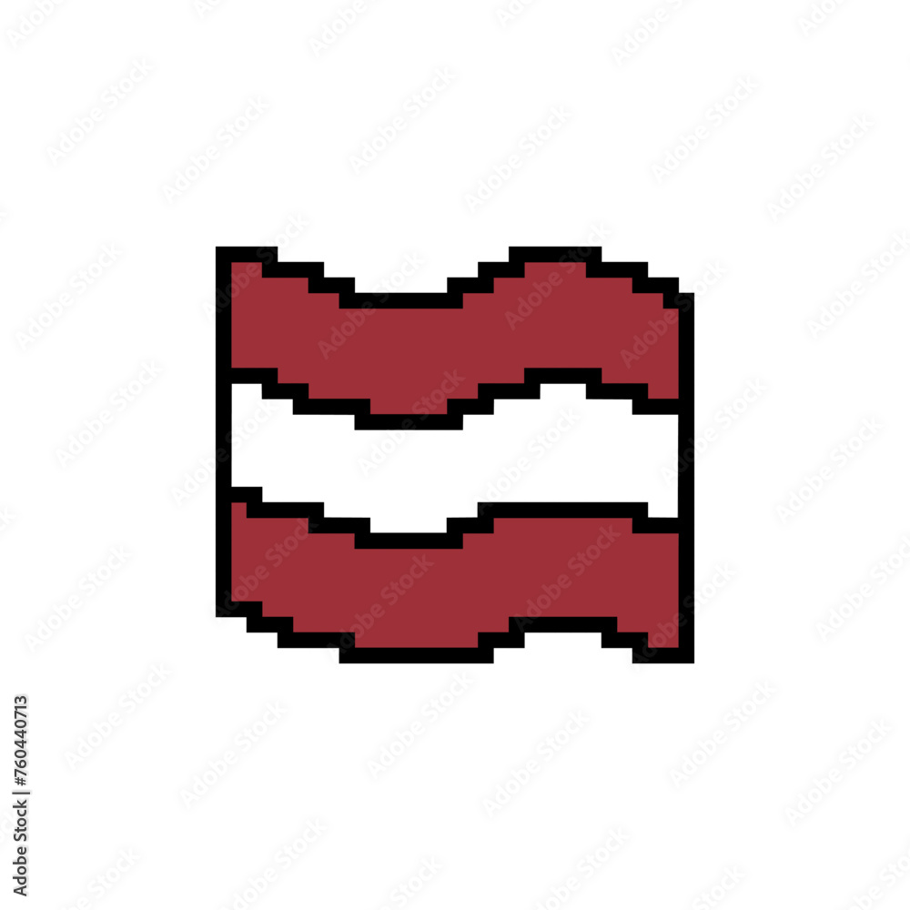 Pixel Art Latvia Flag