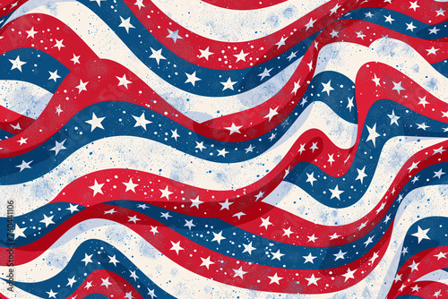 American flag abstract pattern design photo