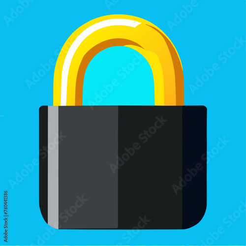 locks 3d simple Design illustration