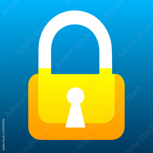 locks 3d simple Design illustration
