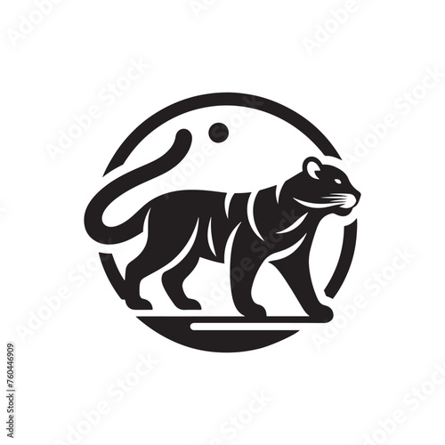 Ghost of the Bush: Tasmanian Tiger Silhouette Vectorfor Wildlife Designs and Australian-themed Projects, Tasmanian Tiger Illustration.