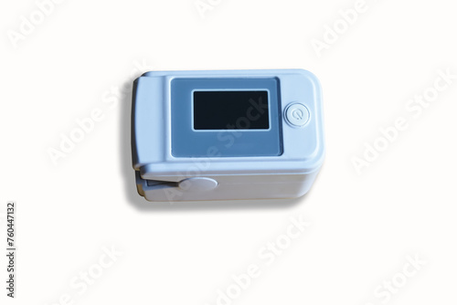 An oximeter is used to measure the pulse rate and oxygen level in the body through the finger.