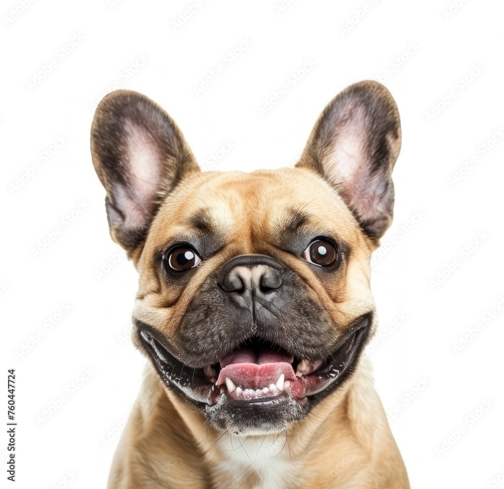 Delighted French Bulldog with a Heartwarming Smile Captures Hearts - Generative AI