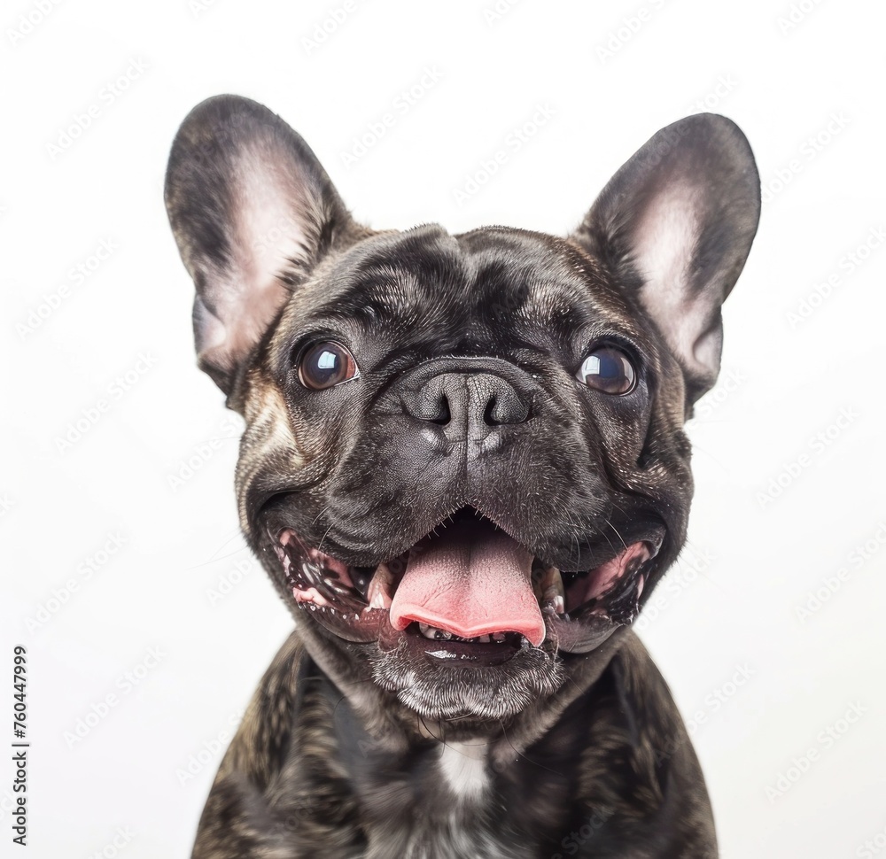 Exuberant French Bulldog with a Playful Grin - Irresistibly Cute! - Generative AI