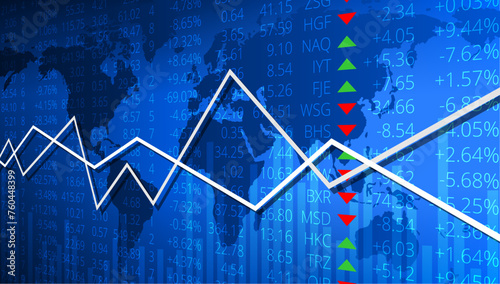 Bourse Mondiale - Bleu