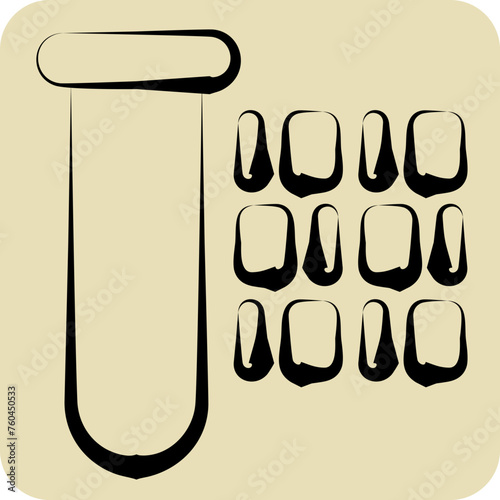 Icon Artificial Insemination. related to Biochemistry symbol. hand drawn style. simple design editable. simple illustration