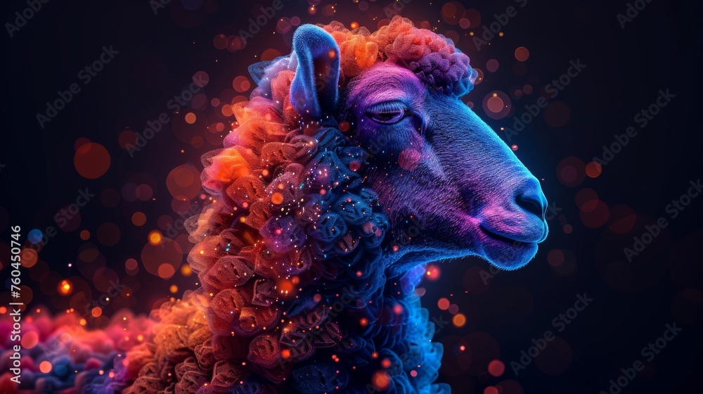 a close up of a sheep's head with a lot of bubbles on it's face and a blurry background. a close up of a sheep's head with a lot of bubbles on it's face and a blurry background.