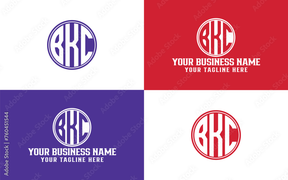 BKC circular logo, BKC Monogram logo design