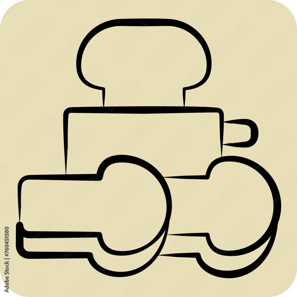 Icon Toast. related to Breakfast symbol. hand drawn style. simple design editable. simple illustration Icon Toast. related to Breakfast symbol. hand drawn style. simple design editable. simple illustration