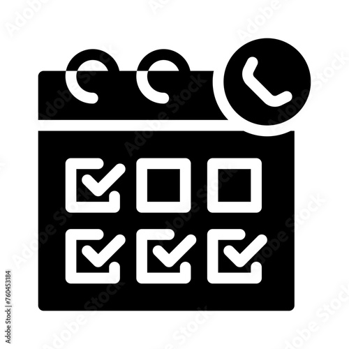 scheduling glyph icon