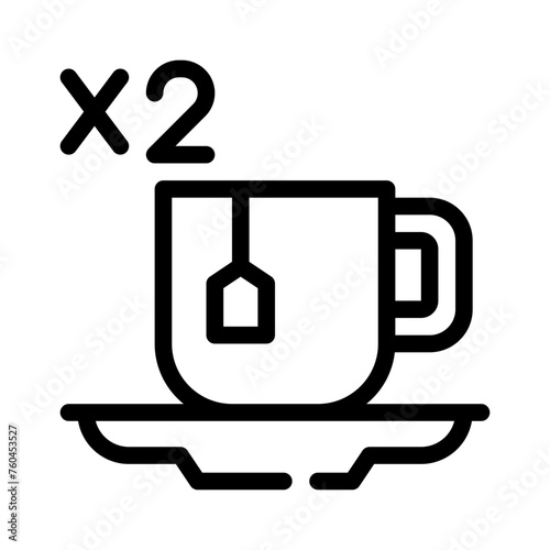 cups line icon