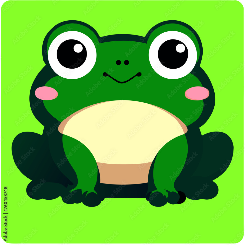 Obraz premium trend frog simple Design illustration