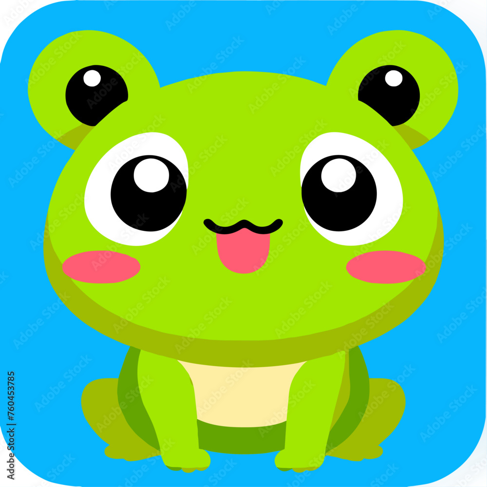 Obraz premium trend frog simple Design illustration