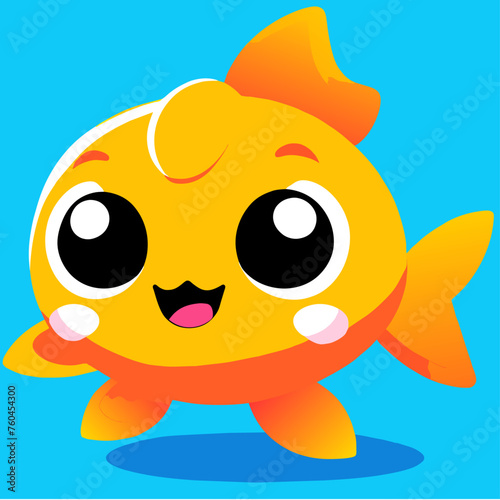 trend goldfish simple Design illustration